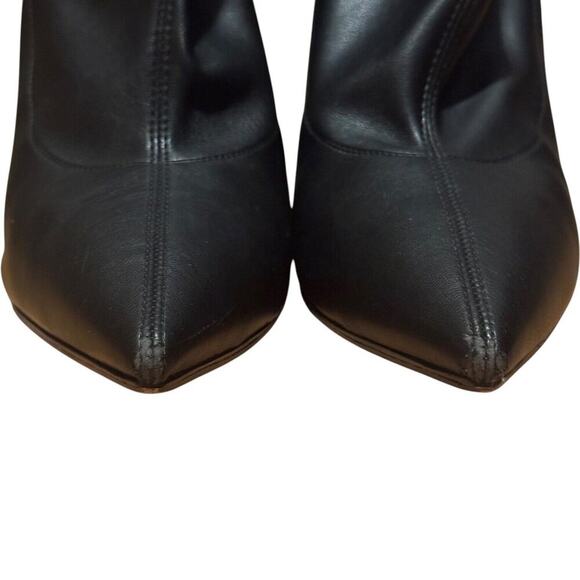 Giuseppe Zanotti G-Heel Black Leather Sock Boot Gold Lightning Bolt Women’s 8.5 - Picture 7 of 11